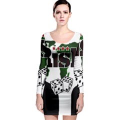 Nuclear Explosion Trump And Kim Jong Long Sleeve Bodycon Dress