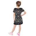 Ornate Chained Atrwork Kids  Short Sleeve Velvet Dress View2