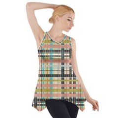 Plaid Pattern Side Drop Tank Tunic by linceazul