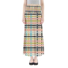 Plaid Pattern Full Length Maxi Skirt by linceazul