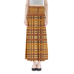 Plaid Pattern Full Length Maxi Skirt by linceazul