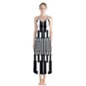 Black Stripes Endless Window Button Up Chiffon Maxi Dress View1