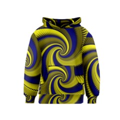 Blue Gold Dragon Spiral Kids  Pullover Hoodie by designworld65