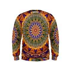 Powerful Mandala Kids  Sweatshirt by designworld65