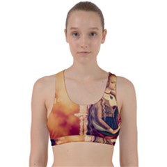 Fantasy Art Painting Magic Woman  Back Weave Sports Bra by paulaoliveiradesign