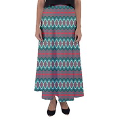 Ethnic Geometric Pattern Flared Maxi Skirt by linceazul