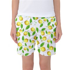 Lemon Pattern Women s Basketball Shorts by Valentinaart