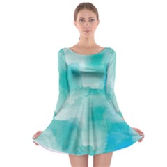 Ombre Long Sleeve Skater Dress by ValentinaDesign