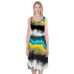 Ombre Midi Sleeveless Dress by ValentinaDesign