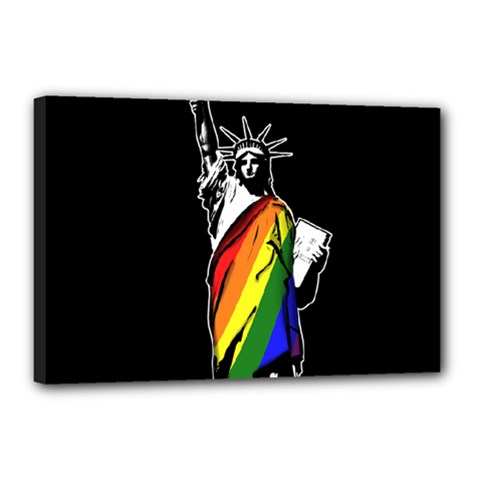 Pride Statue Of Liberty  Canvas 18  X 12  by Valentinaart