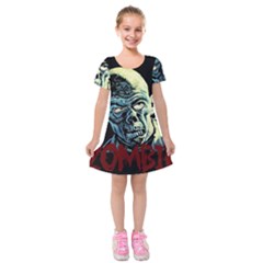 Zombie Kids  Short Sleeve Velvet Dress by Valentinaart