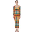 Plaid Pattern Long Sleeve Catsuit View1