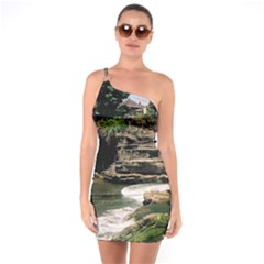 Tanah Lot Bali Indonesia One Soulder Bodycon Dress by Nexatart