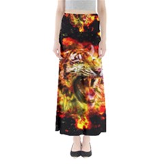 Fire Tiger Full Length Maxi Skirt by stockimagefolio1