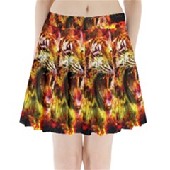 Fire Tiger Pleated Mini Skirt by stockimagefolio1