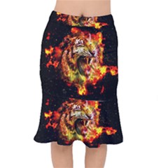 Fire Tiger Mermaid Skirt by stockimagefolio1