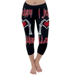 I Just Love Halloween Capri Winter Leggings  by Valentinaart