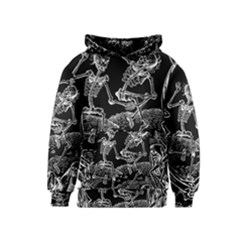 Skeletons - Halloween Kids  Pullover Hoodie by Valentinaart