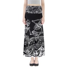 Skeletons - Halloween Full Length Maxi Skirt by Valentinaart