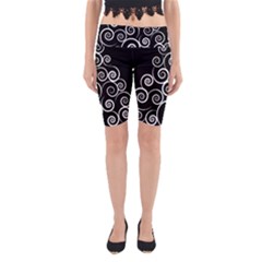 Abstract Spiral Christmas Tree Yoga Cropped Leggings by Mariart