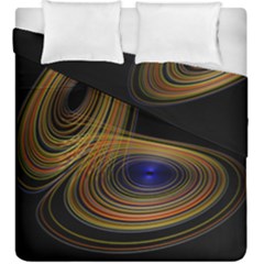 Wondrous Trajectorie Illustrated Line Light Black Duvet Cover Double Side (king Size) by Mariart