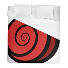 Double Spiral Thick Lines Black Red Duvet Cover (full/ Double Size) by Mariart