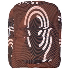 Fan Line Chevron Wave Brown Full Print Backpack by Mariart