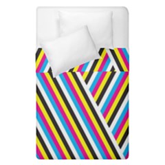 Lines Chevron Yellow Pink Blue Black White Cute Duvet Cover Double Side (single Size) by Mariart