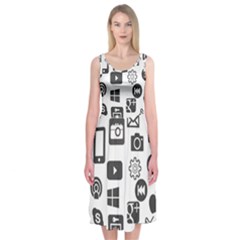 Icon Ball Logo Google Networking Midi Sleeveless Dress by Nexatart