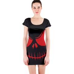 Halloween Short Sleeve Bodycon Dress by Valentinaart