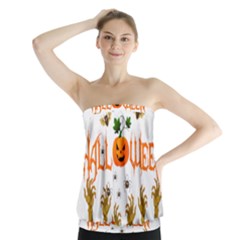 Halloween Strapless Top by Valentinaart