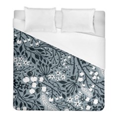 Abstract Floral Pattern Grey Duvet Cover (full/ Double Size) by Mariart