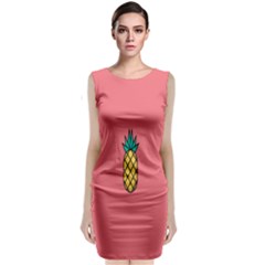 Pineapple Fruite Minimal Wallpaper Classic Sleeveless Midi Dress by Mariart