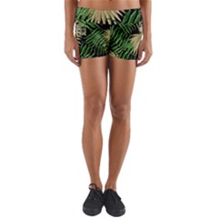 Tropical Pattern Yoga Shorts by ValentinaDesign