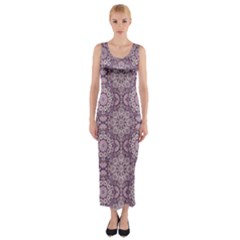 Oriental Pattern Fitted Maxi Dress by ValentinaDesign