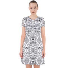 Black Psychedelic Pattern Adorable In Chiffon Dress by Mariart