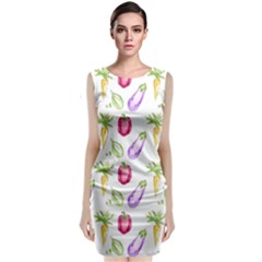 Vegetable Pattern Carrot Classic Sleeveless Midi Dress by Mariart