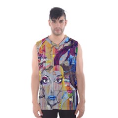 Graffiti Mural Street Art Painting Men s Basketball Tank Top by BangZart