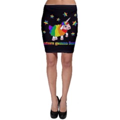 Unicorn Sheep Bodycon Skirt by Valentinaart