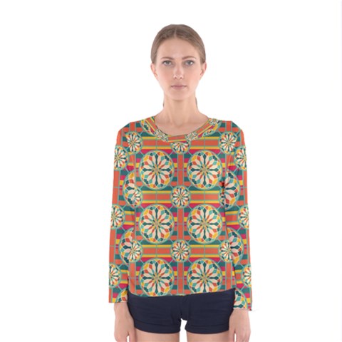 Eye Catching Pattern Women s Long Sleeve Tee by linceazul