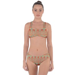 Arcs Pattern Criss Cross Bikini Set by linceazul