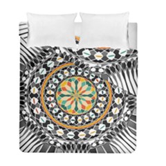 High Contrast Mandala Duvet Cover Double Side (full/ Double Size) by linceazul