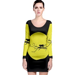 Jaguar Puma Animal Panther Cat Long Sleeve Bodycon Dress by Nexatart