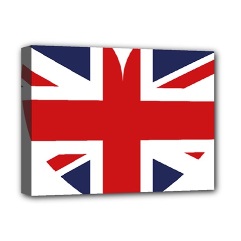 Uk Flag United Kingdom Deluxe Canvas 16  X 12   by Nexatart