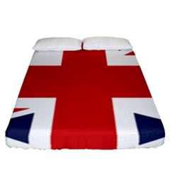 Uk Flag United Kingdom Fitted Sheet (queen Size) by Nexatart