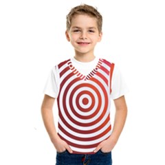 Concentric Red Rings Background Kids  Sportswear by Nexatart