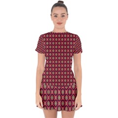 Kaleidoscope Seamless Pattern Drop Hem Mini Chiffon Dress by Nexatart