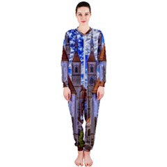 Steeple Church Building Sky Great Onepiece Jumpsuit (ladies)  by Nexatart