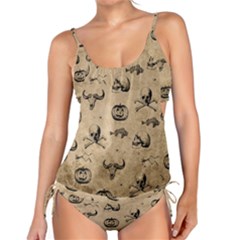 Vintage Halloween Pattern Tankini Set by Valentinaart