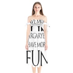  Targaryens Have More Fun - Blondes Have More Fun Black Shoulder Tie Bardot Midi Dress by PodArtist